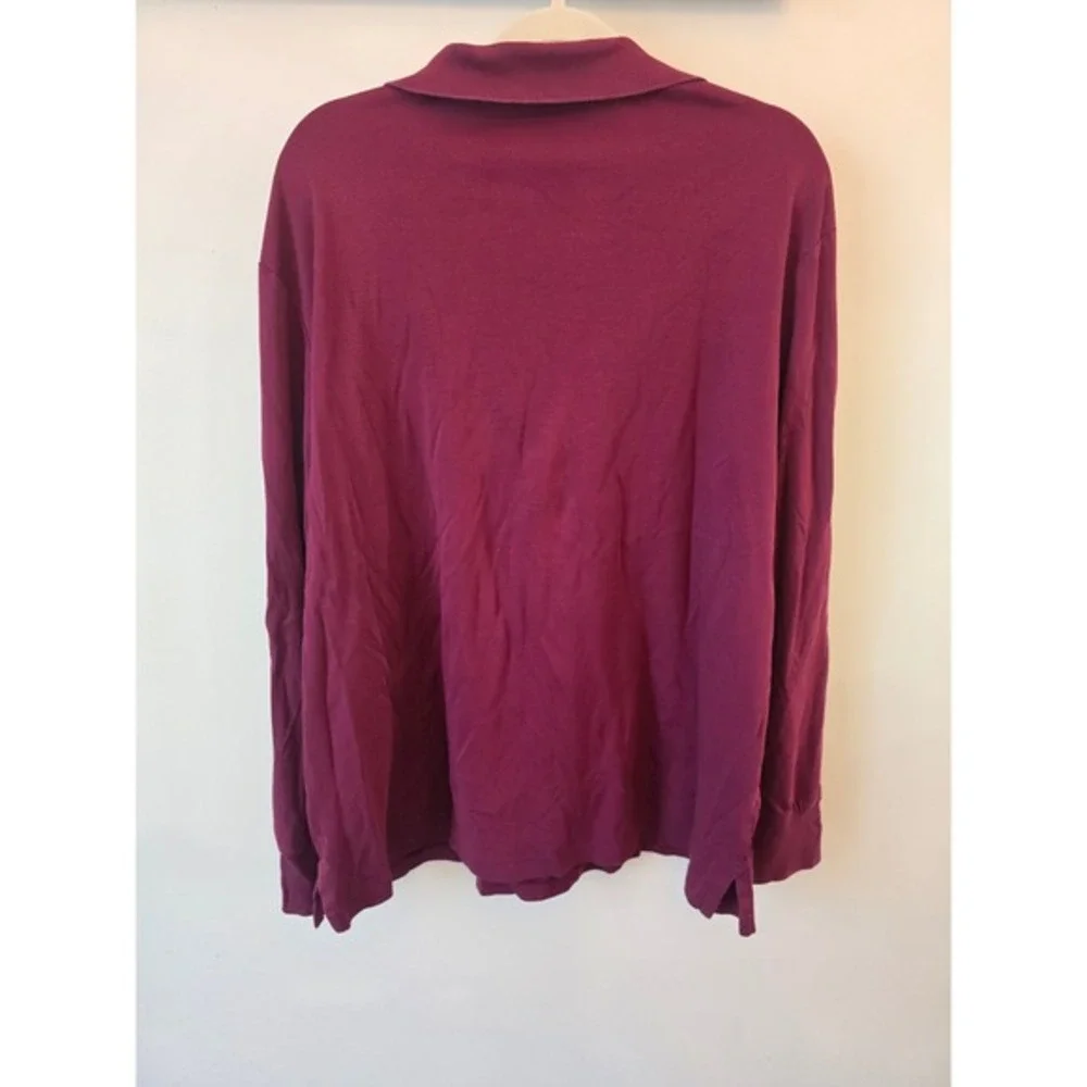 Polo‎ Ralph Lauren Mens XXL Classic Fit Long Sleeve Polo Shirt Burgundy Maroon